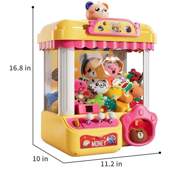 Lucky Doug Claw Machine for Kids Girls Boys with Light Music Pink Bear Themed - Picture 4 of 4
